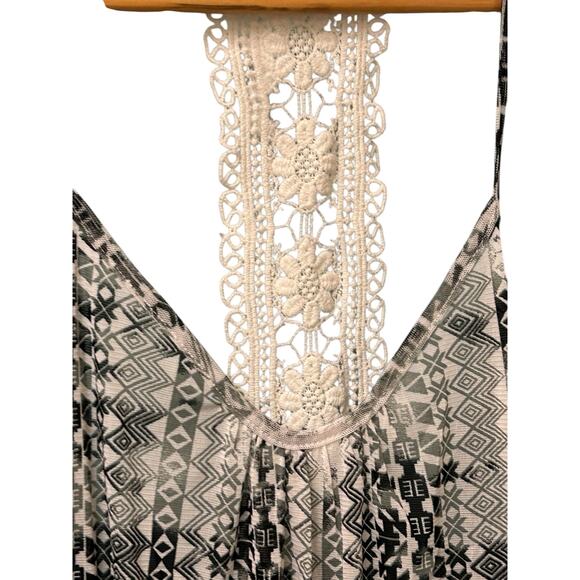 ForCynthia‎ Beachwear Cover-Up Medium Sheer White Tunic Dress Boho Resortwear - Picture 8 of 11